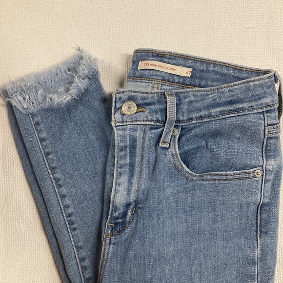 Levi High Rise Skinny Size 27 Womens 721 Style Jeans - Picture 3 of 8